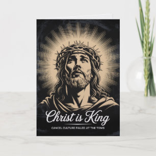 Carte de Pâques : Le Christ est roi, la culture de