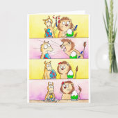 Carte de Pâques Llama VS Lion par N. Janes (Devant)