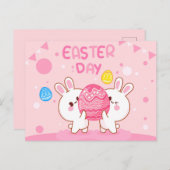 Carte de Pâques mignonne (Devant / Derrière)