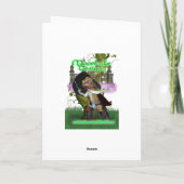 Carte de Pâques mignonne avec le lapin de Pâques (Dos)