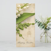 Carte de Pâques Muguet Élégante (Debout devant)
