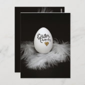 Carte de Pâques noire unique (Devant / Derrière)