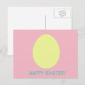Carte de Pâques Œuf Joyeuses Pâques (Devant / Derrière)