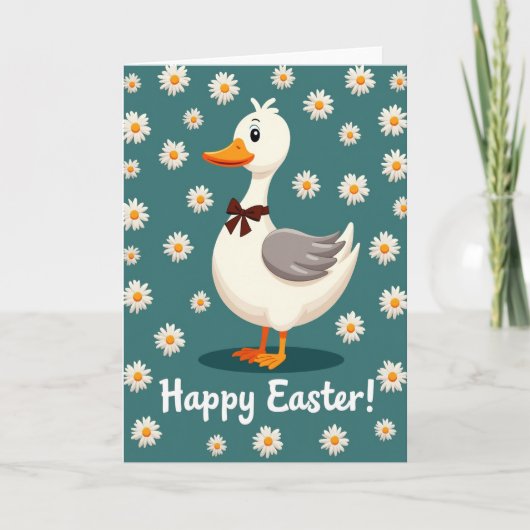 Carte de Pâques oiseau printemps joyeux (Devant)