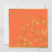 Carte de Pâques Orange Gold (Devant)