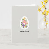 Carte de Pâques ovale florale (Fleur jaune)