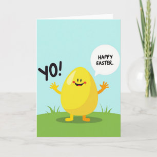 Carte de Pâques Ovoïde Joyeuse