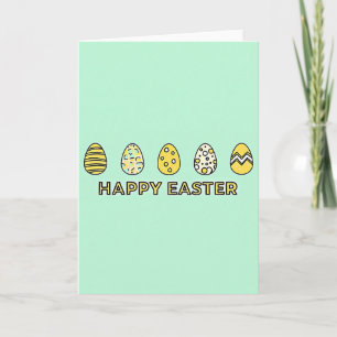 Carte de Pâques Ovoides de Printemps Joyeux