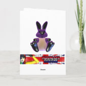 Carte de Pâques Papa, avec lapin de Pâques (Dos)