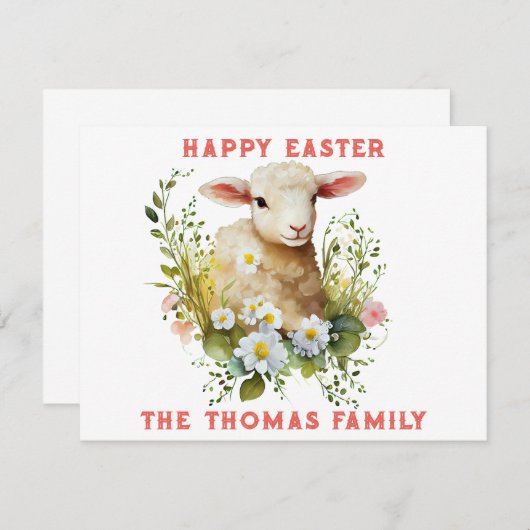 Carte de Pâques personnalisée (Devant / Derrière)