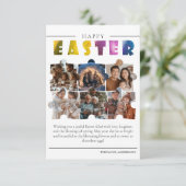 Carte de Pâques personnalisée avec collage de 6 ph (Debout devant)