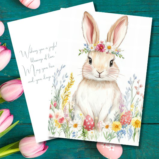 Carte de Pâques personnalisée avec oeufs de Pâques