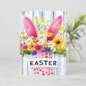 Carte de Pâques personnalisée avec oeufs de Pâques (Debout devant)