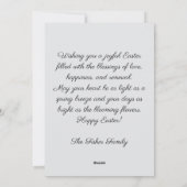 Carte de Pâques personnalisée avec oeufs de Pâques (Dos)