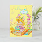 Carte de Pâques personnalisée d'une petite-fille. (Debout devant)