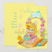 Carte de Pâques personnalisée d'une petite-fille. (Devant / Derrière)