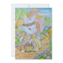 CARTE DE PÂQUES PERSONNALISÉE POUR PETITE-FILLE 