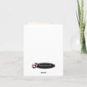 Carte de Pâques personnalisée violette Chevron et (Dos)