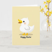 Carte de Pâques Petit Oiseau Mignon (Fleur jaune)