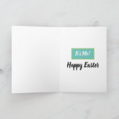 Carte de Pâques, Petite fille avec lapins blancs (Intérieur)