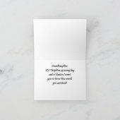 CARTE DE PÂQUES *PETITE-FILLE* TU ES AIMÉE (Intérieur)