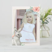 Carte de Pâques photo de cadre de lapin (Debout devant)