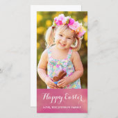 Carte de Pâques photo verticale Joyeuses Pâques (Devant / Derrière)