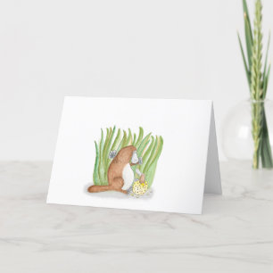 Carte de Pâques Platypus et oeufs