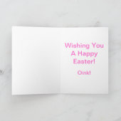 Carte de Pâques pour bébé porc (Intérieur)