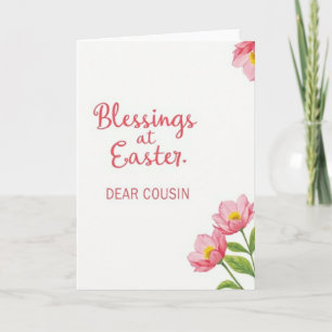 Carte de Pâques pour Cousin avec Bénédictions