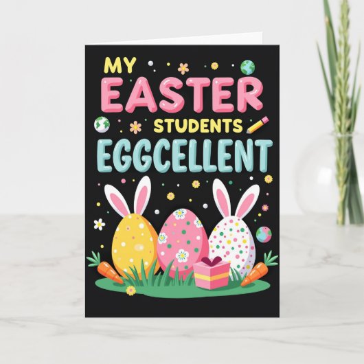 Carte de Pâques pour élèves excellents (Devant)