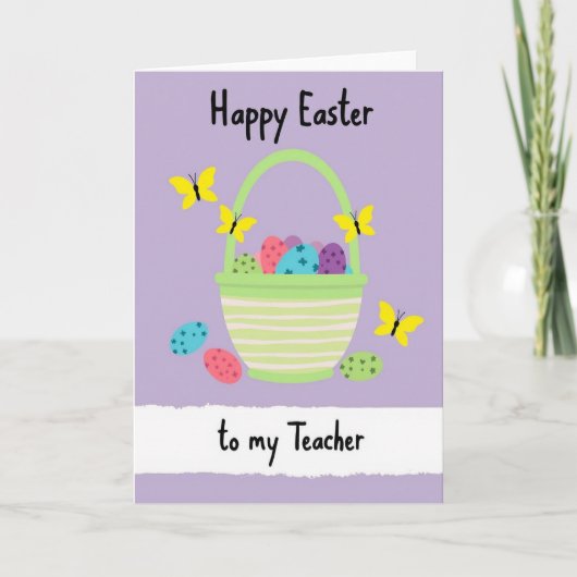 Carte de Pâques pour Enseignant Joyeux Printemps (Devant)