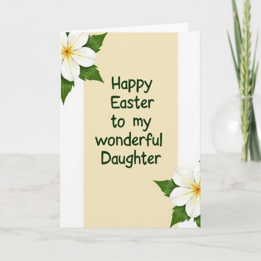 Carte de Pâques pour fille florale (Devant)