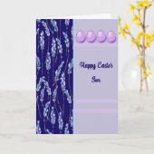 Carte de Pâques pour Fils avec Oeufs (Fleur jaune)