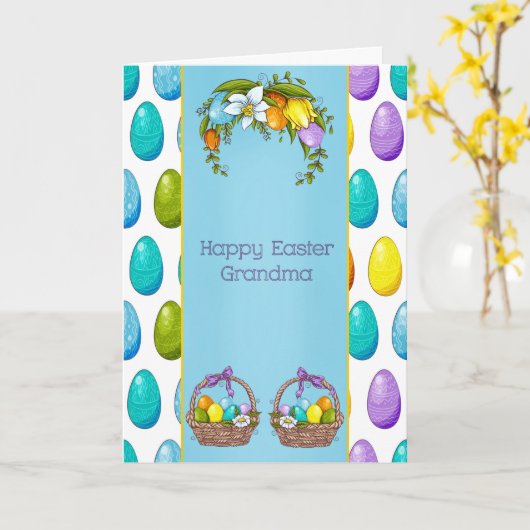 Carte de Pâques pour grand-mère (Fleur jaune)