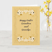 Carte de Pâques pour grand-mère et grand-père coul (Fleur jaune)