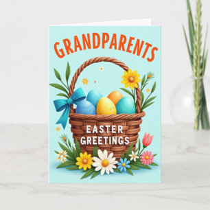 Carte de Pâques pour grands-parents tissée