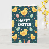 Carte de Pâques pour jeunes oiseaux (Fleur jaune)
