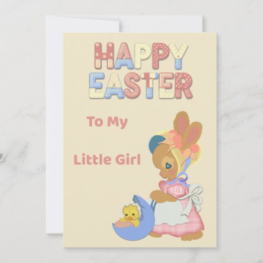 Carte de Pâques pour Ma Petite Fille (Devant)