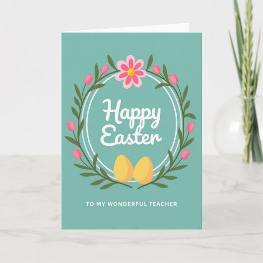 Carte de Pâques pour mon professeur (Devant)