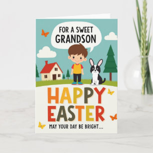 Carte de Pâques pour petit-fils adorable