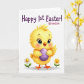 Carte de Pâques pour petit-fils Yellow Bird (Fleur jaune)