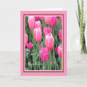 Carte de Pâques pour Sister Hot Pink Tulips