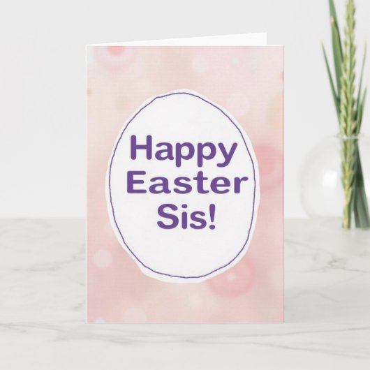 Carte de Pâques pour Sœur Joyeuses Pâques (Devant)
