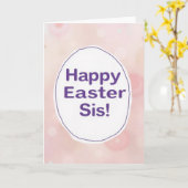 Carte de Pâques pour Sœur Joyeuses Pâques (Fleur jaune)