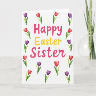 Carte de Pâques pour sœur Tulipe