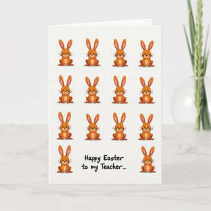 Carte de Pâques pour un professeur lapin