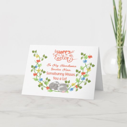 Carte de Pâques pour votre homme dans l'armée (Devant)