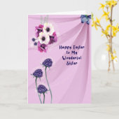 Carte de Pâques pour votre merveilleuse soeur (Fleur jaune)