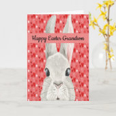 Carte de Pâques pour votre petit-fils avec lapin (Fleur jaune)